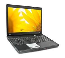 Laptop on white background photo