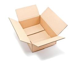 cardboard box on white background photo