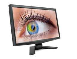 Monitor with eye photo