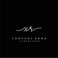Initial XR handwriting of signature logo vector