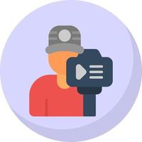 Camera Operator Vector Icon Design