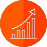 Growth Graph Vector Icon Design