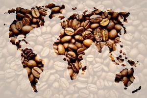 mapa de el mundo de café foto