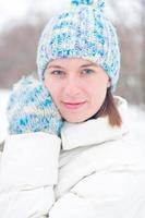Woman winter portrait photo