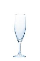 empty Tulip Champagne  glass isolated on white background, photo