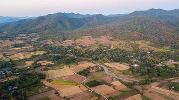 aéreo ver pai ciudad. pai es un pequeño pueblo en del Norte Tailandia foto