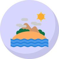 Island Vector Icon Design