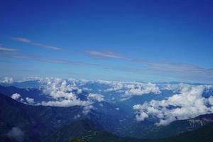 Blue sky Background with White Cloud from Sikkim Silk Route photo