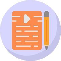 Script Writing Vector Icon Design