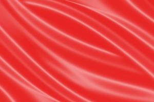 Red shiny silk satin wave background illustration. photo