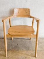 Vintage wooden chair in coffee shop photo