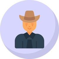 Cow Boy Vector Icon Design