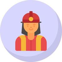 Firefighter Vector Icon Design