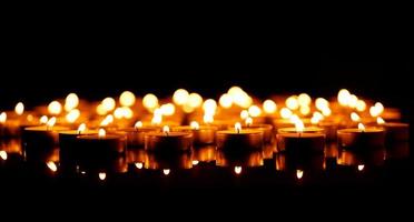 Burning candles with shallow depth of field photo