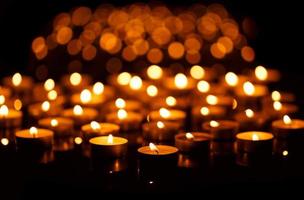 Burning candles with shallow depth of field photo