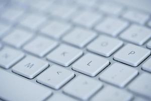 Keyboard of laptop closeup photo