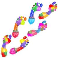 Multi Colored footprints photo