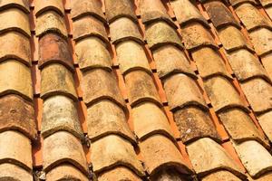 The texture of old tiled roof photo