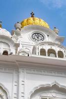 View of details of architecture inside Golden Temple - Harmandir Sahib in Amritsar, Punjab, India, Famous indian sikh landmark, Golden Temple, the main sanctuary of Sikhs in Amritsar, India photo