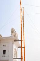 View of details of architecture inside Golden Temple - Harmandir Sahib in Amritsar, Punjab, India, Famous indian sikh landmark, Golden Temple, the main sanctuary of Sikhs in Amritsar, India photo