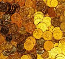 Golden coins of Ukraine photo