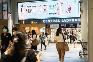 Bangkok Thailand Mar 1 2023 Front of Central Plaza Ladprao connected with BTS sky train station. Central Plaza Shopping Center at Ladprao photo