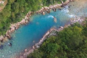 Top view to the river Tara, Montenegro, Europe photo