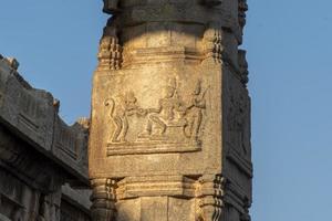 Depiction of Rama, Lakshmana and Hanuman in Vitthala Temple in Hampi photo