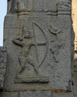 Depiction of Lord Ram killing demon Maricha at Vijaya Vitthala Temple photo