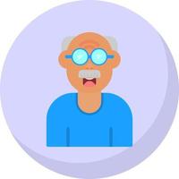 Old Man Vector Icon Design