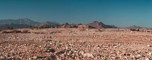 Desert on a background of mountains photo