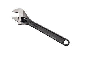 adjustable wrench or adjustable spanner tool for mechanic work on white background photo