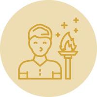 Fire Eater Man Vector Icon Design