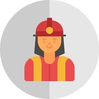 Firefighter Vector Icon Design