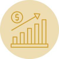 Growth Graph Vector Icon Design