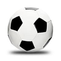 Soccer ball on white background photo