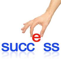 Success concept on white background photo