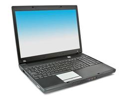 ordenador portátil en blanco foto
