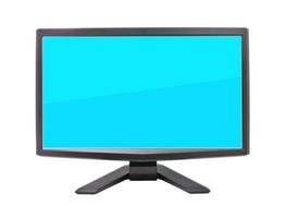 Computer monitor on white background photo