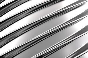 Texture of silver wall metal sheet with wave surface. Metallic plate texture. Diagonal silver grey stripes wallpaper banner design. Corrugated metal plate background.3d rendering photo