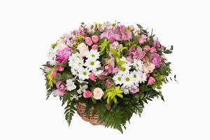 Large bouquet of many different flowers. photo