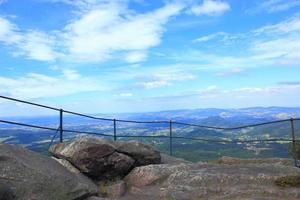 Landscape from top of mountain to the valley at Skalnik, Kowary, Poland photo