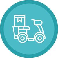 Delivery Bike Vector Icon Design