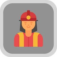 Firefighter Vector Icon Design