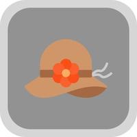 diseño de icono de vector de sombrero de pamela