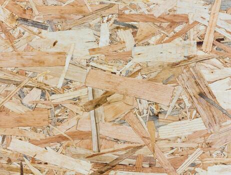Close up texture of oriented strand board - OSB photo