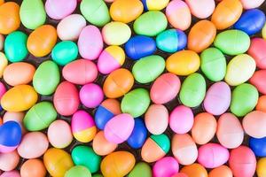 Colorful plastic eggs toy photo