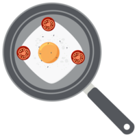 gebakken ei dooier tomaat frituren portie voedsel png