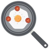 gebakken ei dooier tomaat frituren portie voedsel png