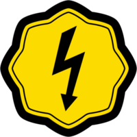 pegatina advertencia peligro eléctrico relámpago logo símbolo icono png